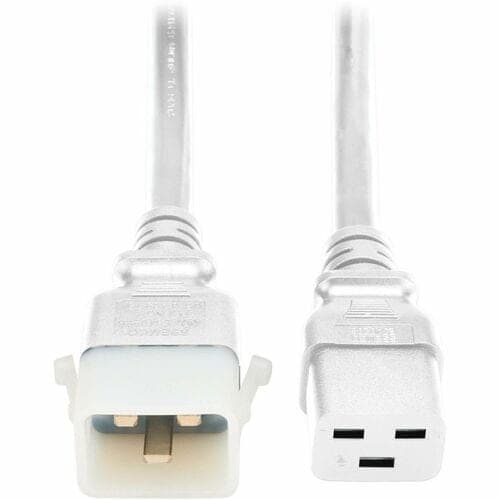 PDU POWER CORDS C19 P-LOCK C20 HEAVY-DUTY 20A 12AWG 3FT WHITE 6PCK