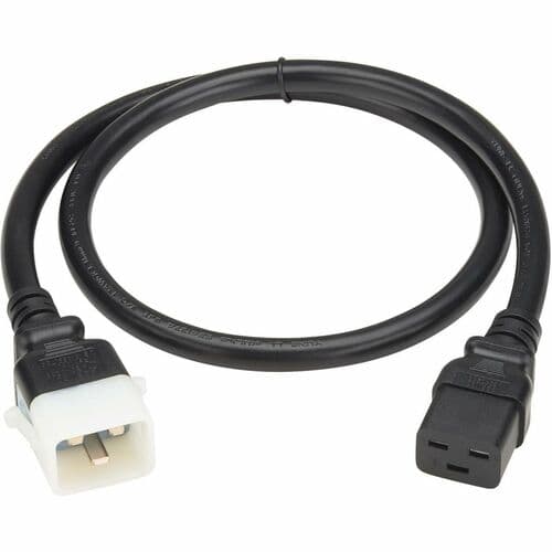 PDU POWER CORDS C19 P-LOCK C20 HEAVY-DUTY 20A 12 AWG 4FT BLACK 6 P