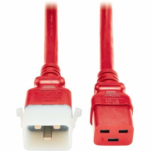 PDU POWER CORDS C19 P-LOCK C20 HEAVY-DUTY 20A 12AWG 4FT RED 6PACK