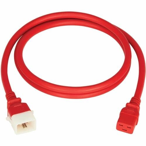 PDU POWER CORDS C19 P-LOCK C20 HEAVY-DUTY 20A 12 AWG 6FT RED 6PACK
