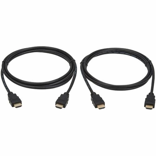 HIGH-SPEED 4K HDMI CABLES (M/M) 4:4:4 6 FT. (1.8 M) BLACK 2 PACK