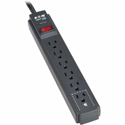 6-OUTLET SURGE PROTECTOR 5-15R OUTLETS 3 FT. (0.9 M) CORD BLACK