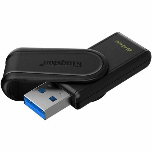 64GB PORTABLE USB 3.2 GEN 1 DATATRAVELER EXODIA S BLACK/BLACK