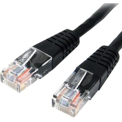 50FT BLACK CAT5E ETHERNET CABLE RJ45 PATCH CABLE GIGABIT LAN CORD