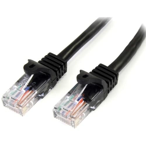 15FT BLACK CAT5E CABLE SNAGLESS ETHERNET CABLE GIGABIT LAN RJ45