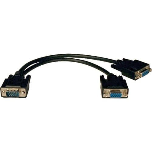 1FT VGA MONITOR SPLITTER CABLE HD15 Y SPLITTER M/2XF 1 VGA CABLE