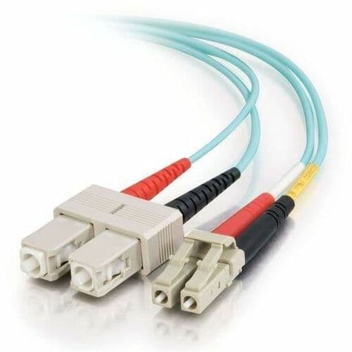 5M FIBER OPTIC MMF LC/SC 10GB 50/125 DUPLEX PVC PATCH CABLE