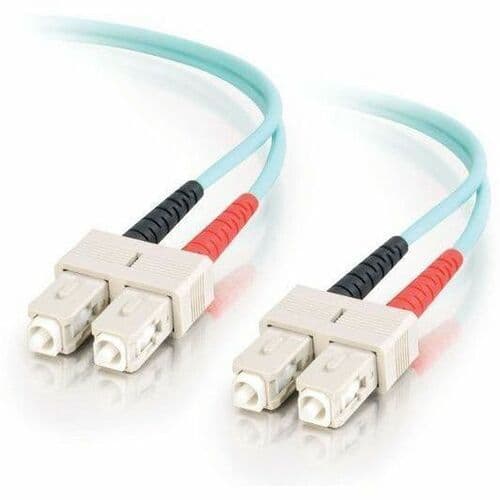 3M FIBER OPTIC MMF SC/SC 10GB 50/125 DUPLEX PVC AQUA CABLE