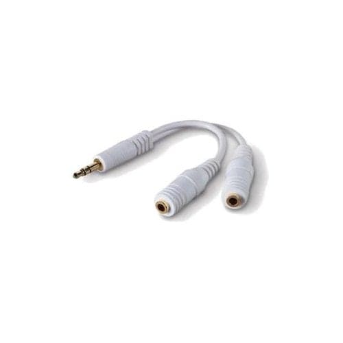 6IN Y SPLITTER MINI STEREO PLUG/2 MINI STEREO JACKS