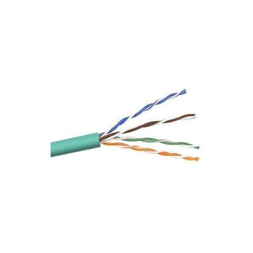 1000FT BULK CAT5E GREEN PVC PATCH CORD SOLID 24AWG D/SHIP ROHS