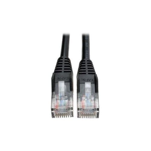 3FT CAT5E BLACK PATCH CORD SNAGLESS MOLDED 350MHZ