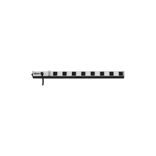 8 OUTLET POWER STRIP VERTICAL 15 FT CORD METAL 120V 15A 5-15P