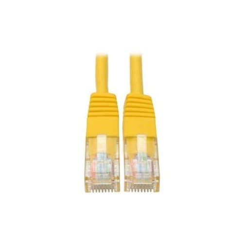 7FT CAT5E YELLOW PATCH CABLE CAT5 MOLDED RJ45 M/M 350MHZ PVC UTP