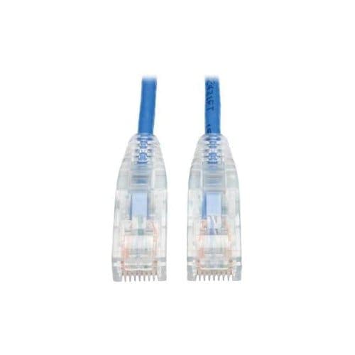 3FT CAT6 PATCH CABLE SLIM BLUE GIGABIT MOLDED SNAGLESS UTP PVC M/M