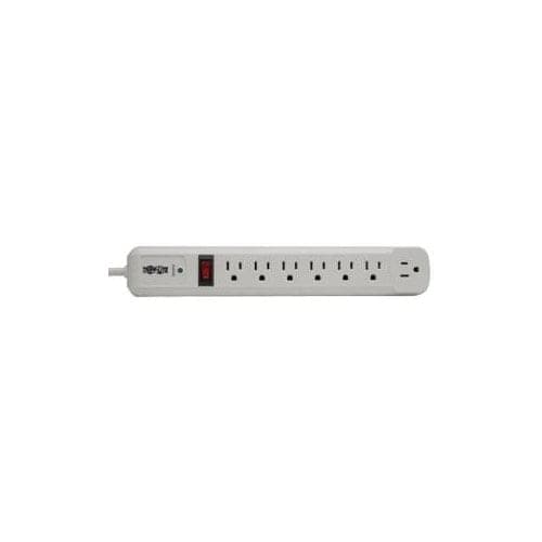 7OUT SURGE STRIP 4 FT CORD 1080 JOULES LED 5-15P 5-15R GRAY