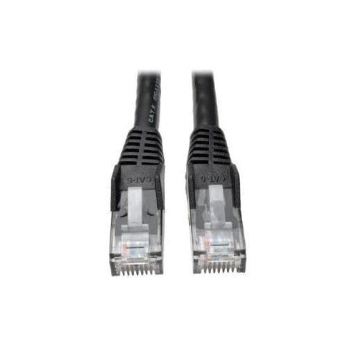 3FT CAT6 PATCH CABLE M/M BLACK GIGABIT MOLDED SNAGLESS PVC RJ45
