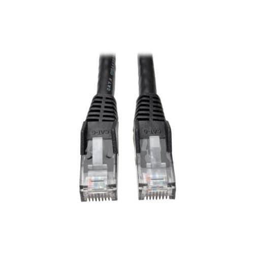 5FT CAT6 PATCH CABLE M/M BLACK GIGABIT MOLDED SNAGLESS PVC RJ45