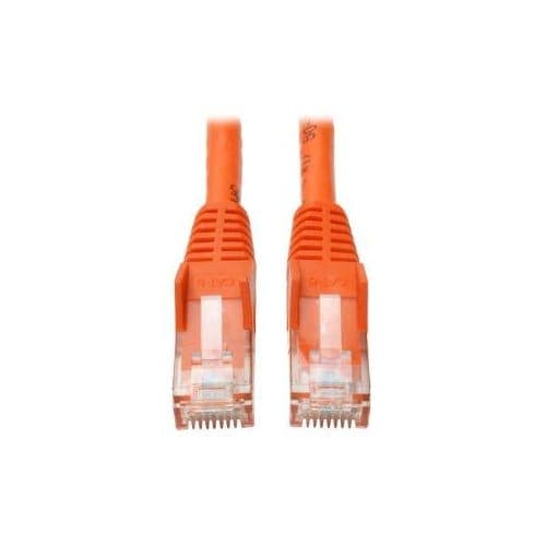 7FT CAT6 PATCH CABLE M/M ORANGE GIGABIT MOLDED SNAGLESS PVC RJ45