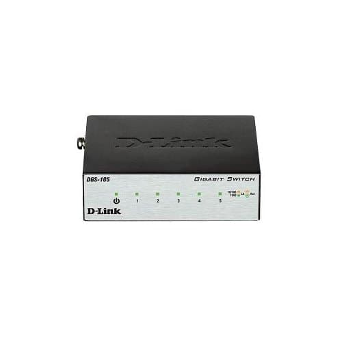 5PORT GIG DESKTOP SWITCH GREEN UNMANAGED METAL CHASSIS