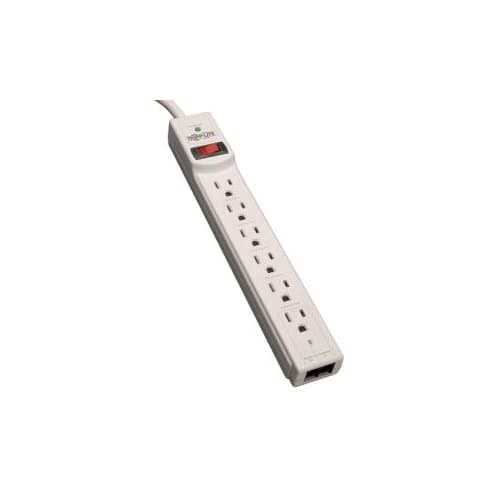 6OUT SURGE PROTECTOR 990 J 8FT CORD TEL/MODEM/FAX RJ11 GRAY
