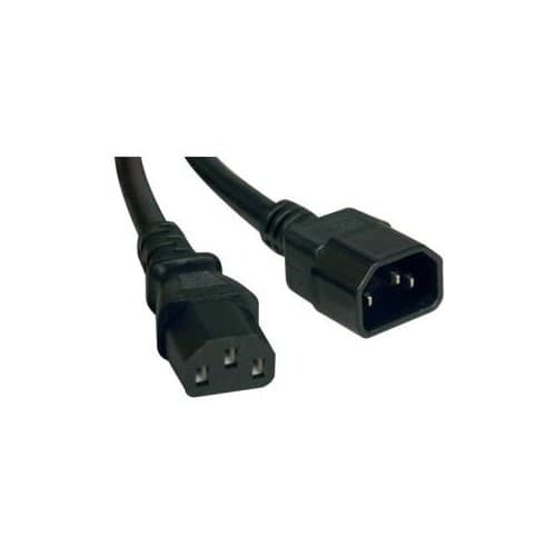 10FT POWER EXTENSION CORD 14AWG 15A C14 TO C13 HEAVY DUTY