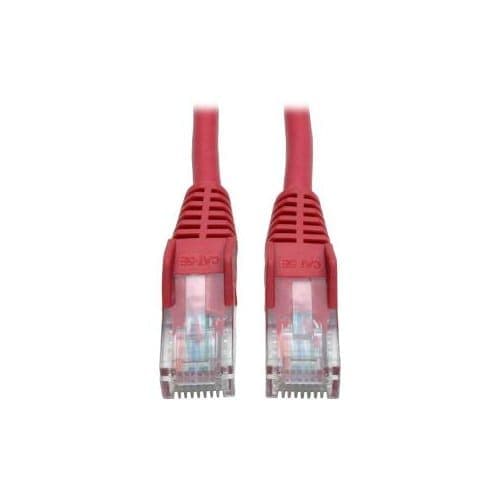 7FT CAT5 CAT5E RED PATCH CABLE SNAGLESS MOLDED M/M RJ45 350MHZ