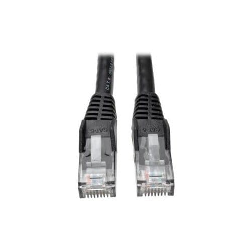 6FT CAT6 PATCH CABLE M/M BLACK GIGABIT MOLDED SNAGLESS PVC RJ45
