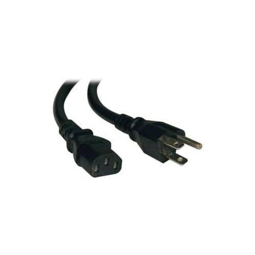 1FT COMPUTER POWER CORD 18AWG 10A 125V 5-15P TO C13