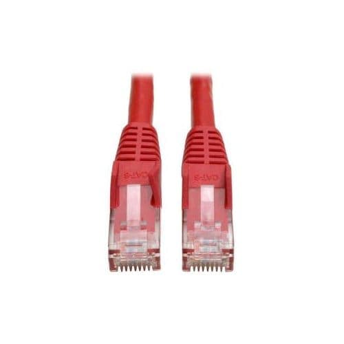 50FT CAT6 PATCH CABLE M/M RED GIGABIT MOLDED SNAGLESS PVC RJ45