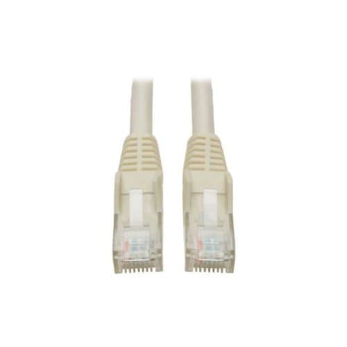 1FT CAT6 PATCH CABLE M/M WHITE GIGABIT MOLDED SNAGLESS PVC RJ45