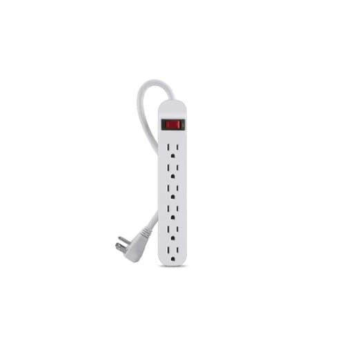 6OUT POWER STRIP 3FT CORD