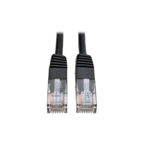 1FT CAT5E BLACK PATCH CABLE CAT5 MOLDED RJ45 M/M 350MHZ PVC UTP