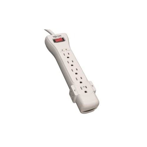 7 OUTLET SURGE STRIP 7 FT CORD 2160 JOULES WHITE RIGHT ANGLE PLUG