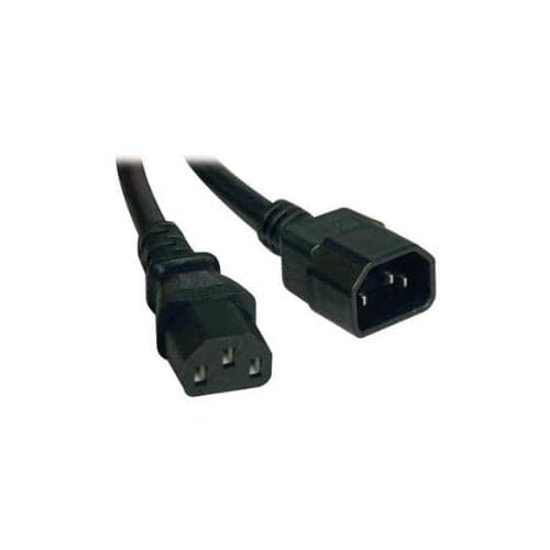 6FT POWER EXTENSION CORD 18AWG 10A C14 TO C13 COMPUTER CABLE