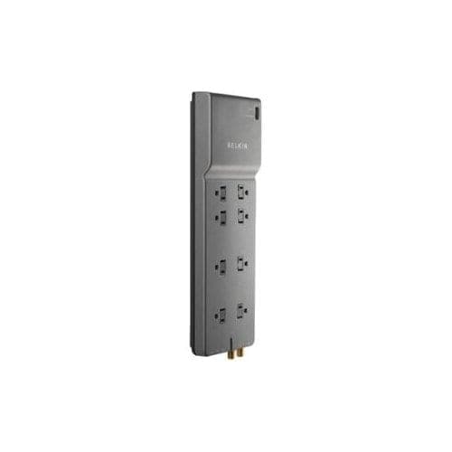 8 OUT SURGE PROTECTOR 6FT CORD HOME/OFFICE W/ COAXIAL PROTECTION