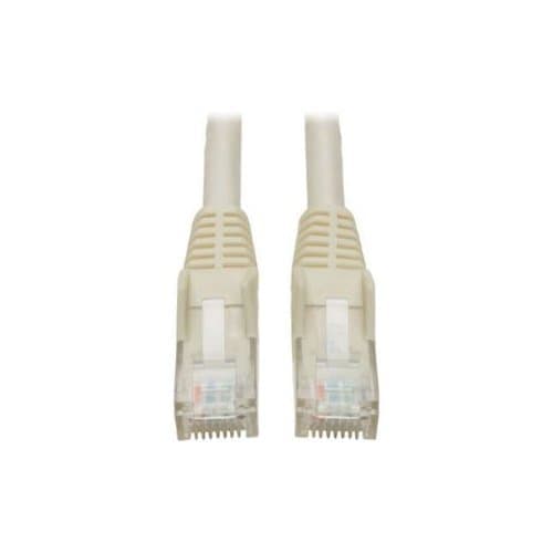 3FT CAT6 PATCH CABLE M/M WHITE GIGABIT MOLDED SNAGLESS PVC RJ45