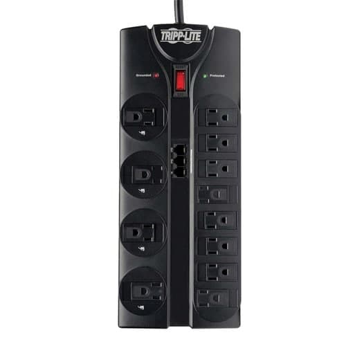 12OUT SURGE PROTECTOR 2160J BLACK 8FT CORD TEL/MODEM 5-15P 15A