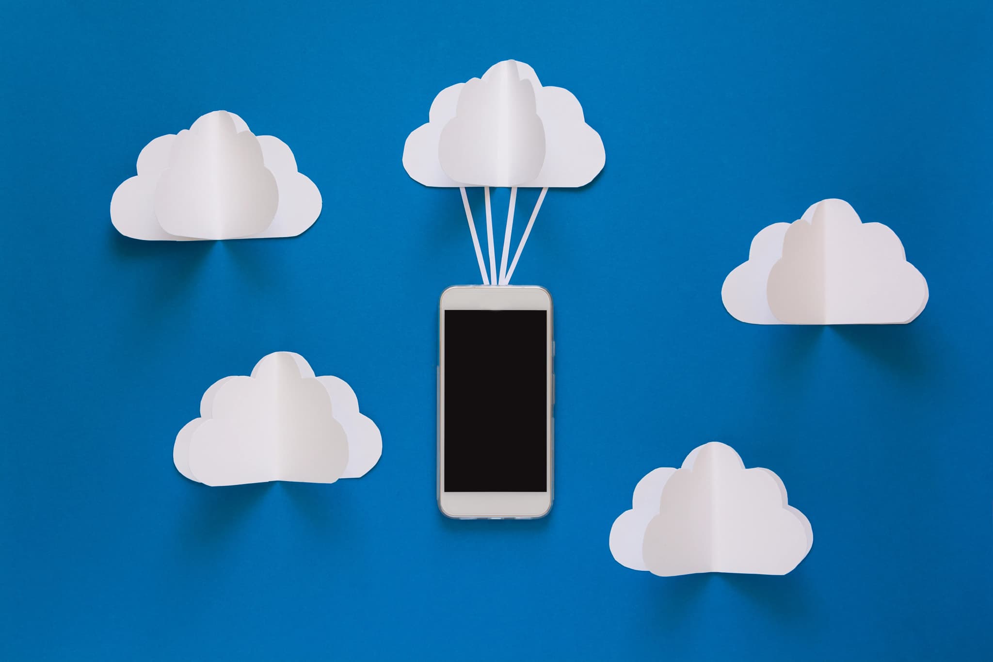 An illustration of network connections linked to cloud storage