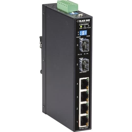 HARDENED ETHERNET SWITCH 4 10/100/1000 RJ45 2GE SFP