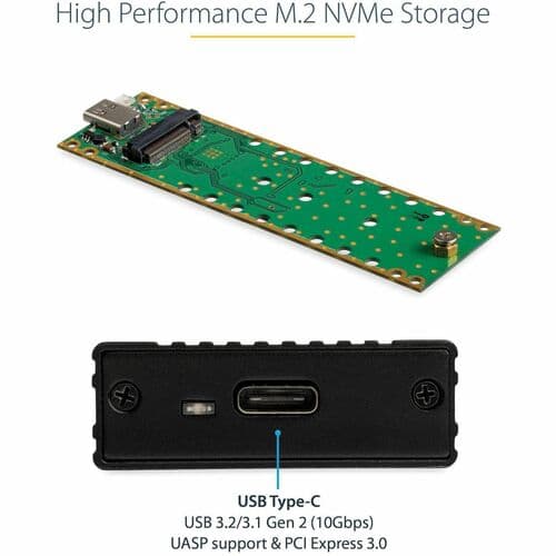 USB C M.2 NVME SSD ENCLOSURE USB3.1 PCIE SSD PORTABLE ADAPTER