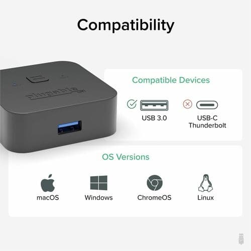PLUGABLE USB3-SWITCH2 USB 3.0 SHARING SWITCH