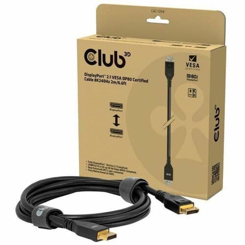 DP80 VESA 2M 656FT CABLE M-M DP80 CERTIFIED CABLE 2M/656FT