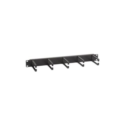 1U HORIZONTAL 19IN IT RACKMOUNT CABLE MANAGER SINGLE-SIDED BLACK