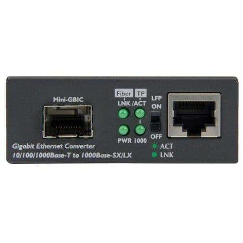 GIGABIT ETHERNET FIBER MEDIA CONVERTER RJ45 COPPER TO FIBER SFP
