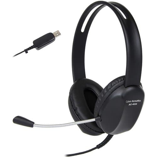 HS STEREO 3.5MM EDU SM EARCUP FLEX MIC BRAIDED CORD CORD MGMT