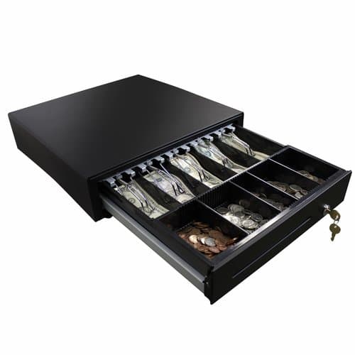 16IN POS RJ12 CASH DRAWER 3 POS LOCK STEEL 5 BILL 5 COIN 2 MEDIA