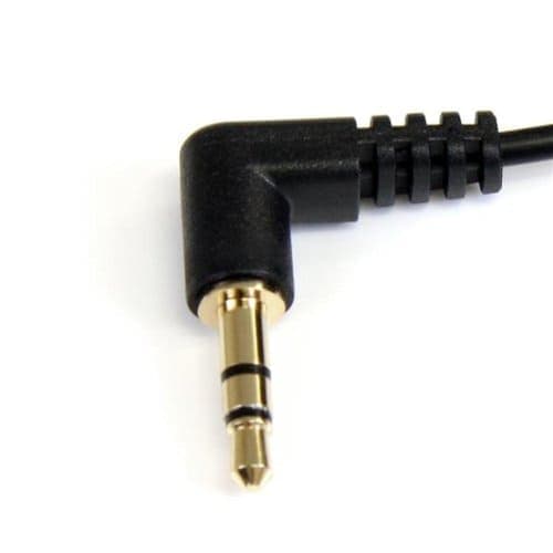 1FT M/M RIGHT ANGLE STEREO AUDIO CABLE TO RIGHT ANGLE PLUG