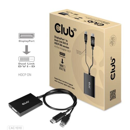 DISPLAYPORT 1.2 TO DVI-D ADAP DP DVI-D DUALLINK 2560 1600