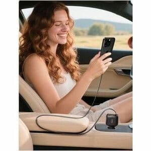 75W 3PORT CAR CHRGRW RETRACTABLE USB-C CBLCLABK 75W 3POR