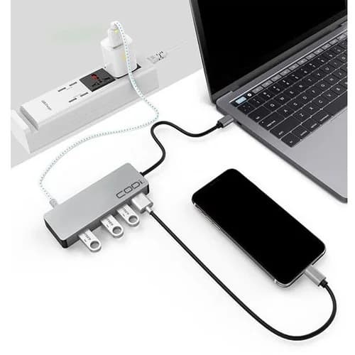 5-IN-1 USB C 3.1 HUB WITH BUILT-IN BLUE INDICATOR LIGHT